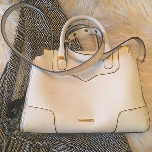 Rebecca Minkoff white leather cross body
