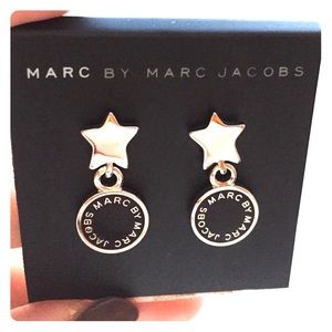 Marc Jacobs Logo & Star Earrings - Black & Silver
