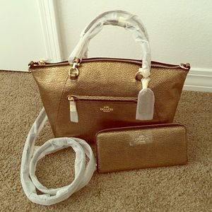 Coach Prairie Satchel with Matching Wallet