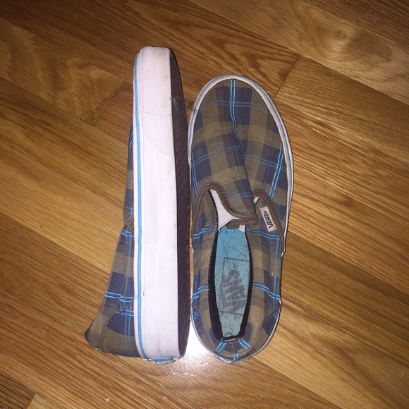 Vans: Brown & Blue Plaid