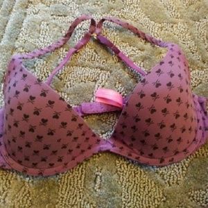VS PINK Scoopneck Plunge Demi Bra 34B