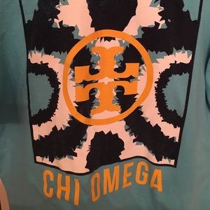 Chi omega Tory Burch logo shirt