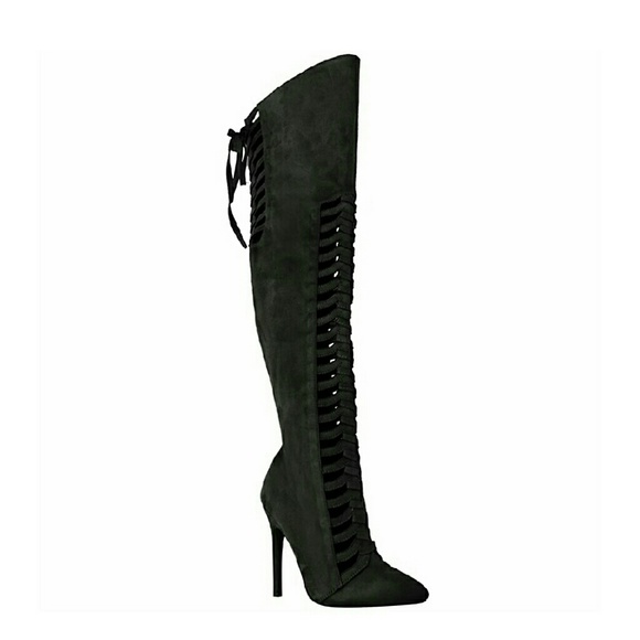 Shoes - Black over the knee boots