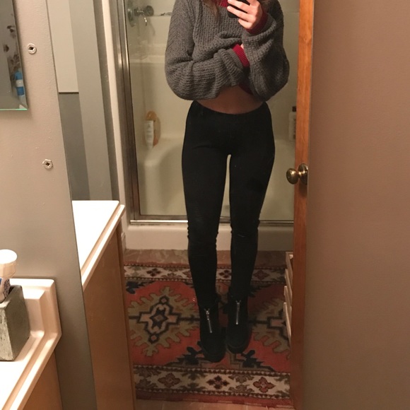 Nasty Gal faux leather moto leggings