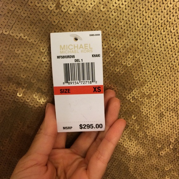 🔥🔥👀 GOLD NWT MICHAEL MICHAEL KORS DRESS👀🔥🔥 - Picture 2 of 4