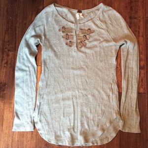 Free People waffle long sleeve