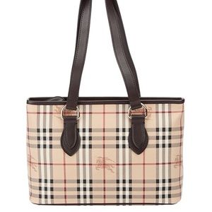 AUTHENTIC Burberry Haymarket Check Medium Tote