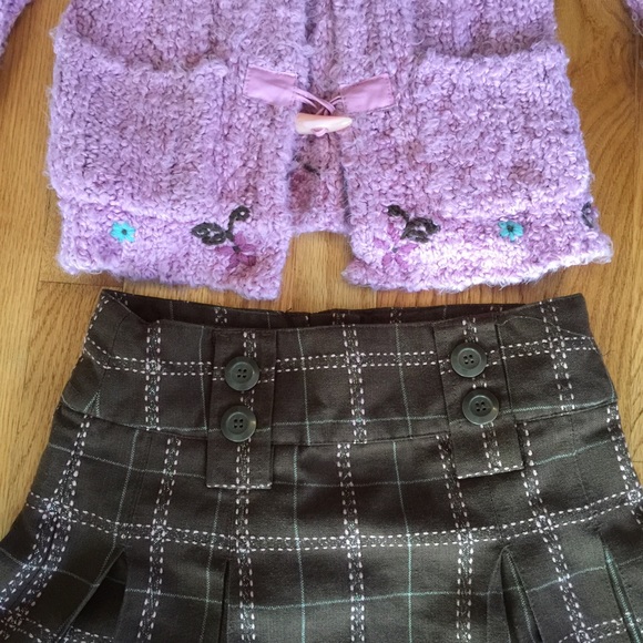 💜NORDSTROM💜 PLEATED SKIRT & SWEATER SET SIZE 9 - Picture 2 of 4