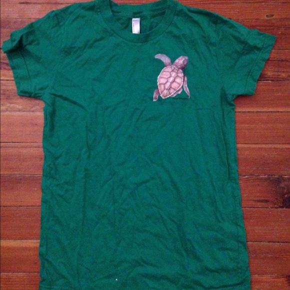 American Apparel green turtle shirt