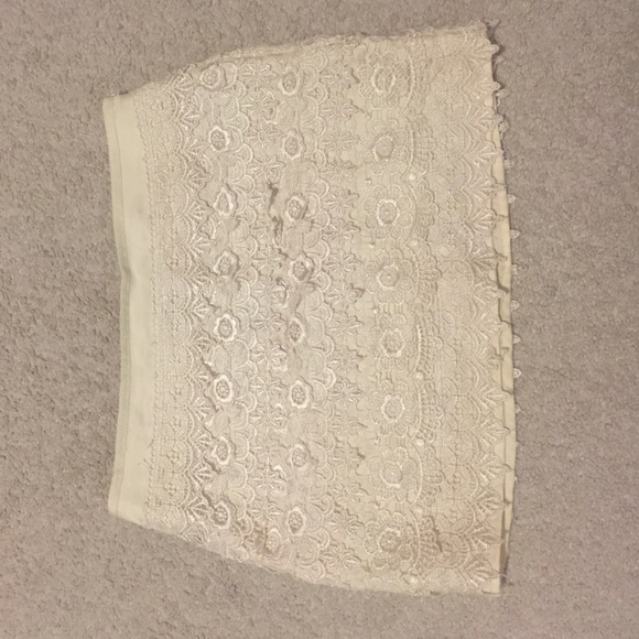 Cream lace skirt