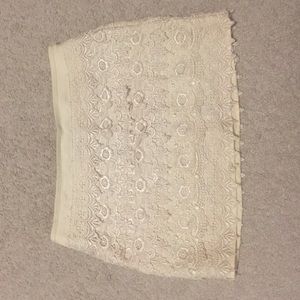 Cream lace skirt