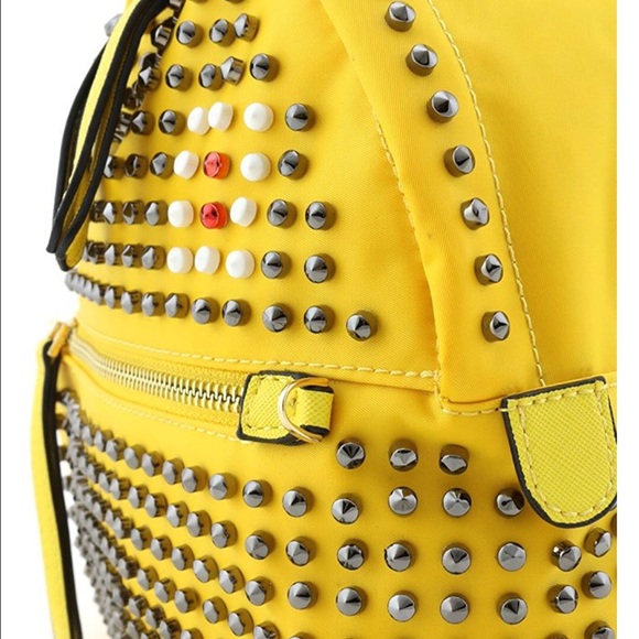 Yellow Studded Backpack