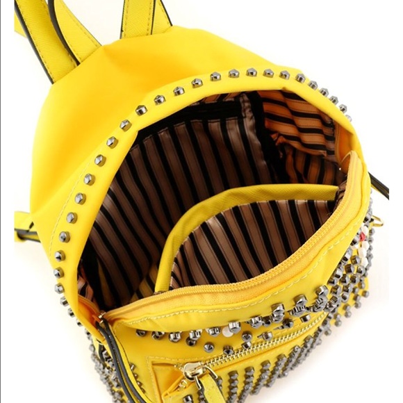 Yellow Studded Backpack main image 4