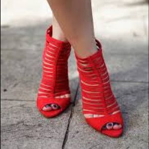 Zara Strappy Red Heels