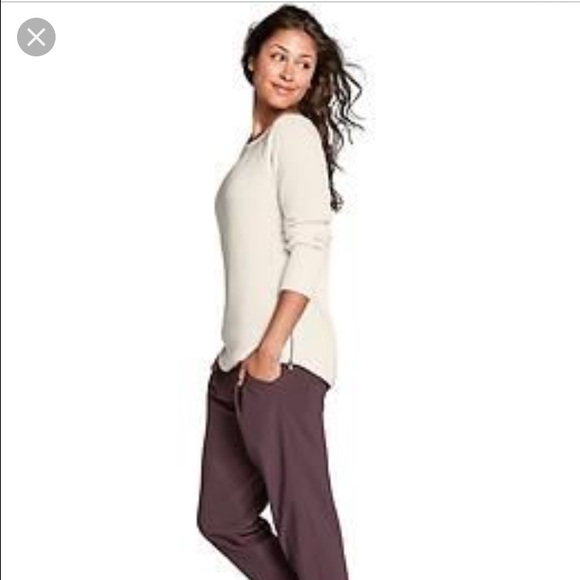 Athleta Varsity Crew Neck Sweater w/ Zippers
