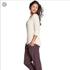 Athleta Varsity Crew Neck Sweater w/ Zippers