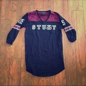 STUSSY jersey shirt dress