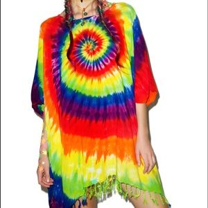Dollskill tie dye poncho