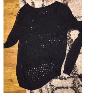 Black knit sweater