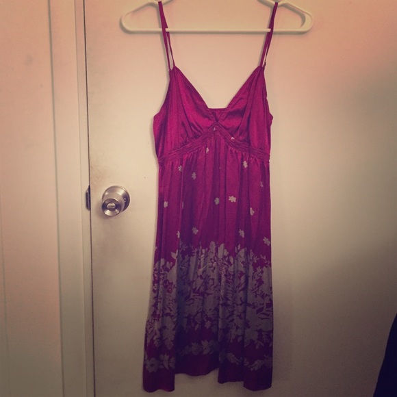 Pink and grey mini dress