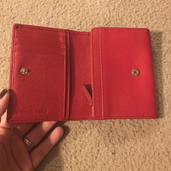 Red Michael kors wallet