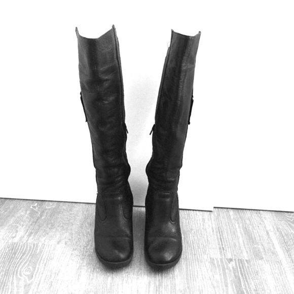 Aldo Shoes - ALDO Black Leather Knee High Boots