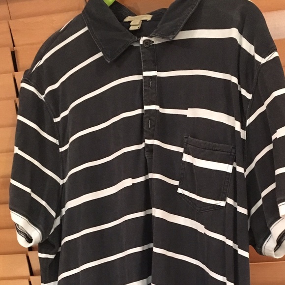 Distressed men's 3 button golf shirt