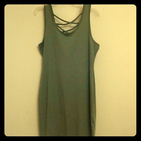Tank Dress Juniors, olive green