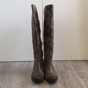 Vince Camuto Distressed Over the Knee Boots