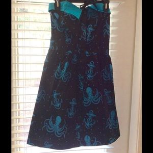 Nautical print rockabilly dress. Size med