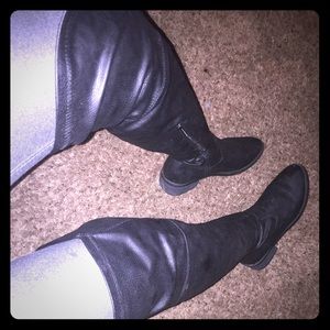 Black Thigh High Boots