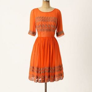 Anthropologie Tangerine Flicker dress, sz 0