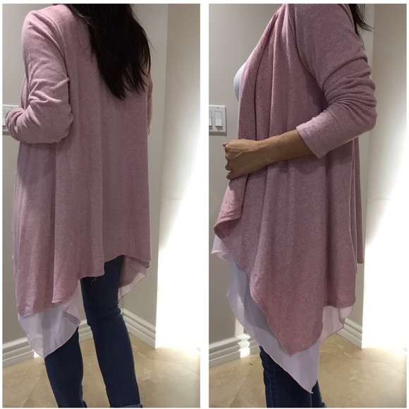 Last One ‼️Chic Blush Pink Cardigan - Picture 4 of 4