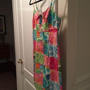 Lilly Pulitzer colorful lined sun dress