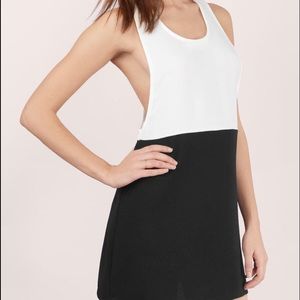 Black and white tank dress