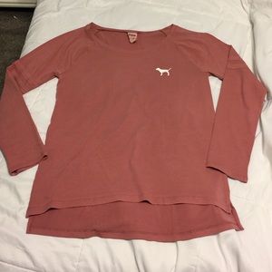 VS pink long sleeve scoop neck