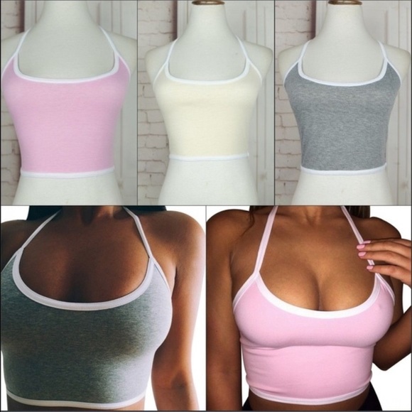 💖Babydoll Crop Halter Top💅🏼