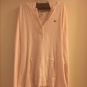 Lacoste pale pink long sleeve tee