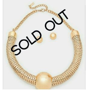 Tube Collar Statement Necklace Set