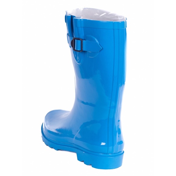 Women's Turquoise 11'' Rubber Rainboots RB1602 - Picture 3 of 4