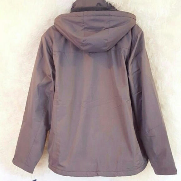 FIRM?NWT L Rain Wind Resist Jacket Hawke Hood Gray - Picture 2 of 4