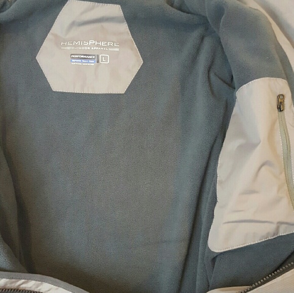 FIRM?NWT L Rain Wind Resist Jacket Hawke Hood Gray - Picture 4 of 4