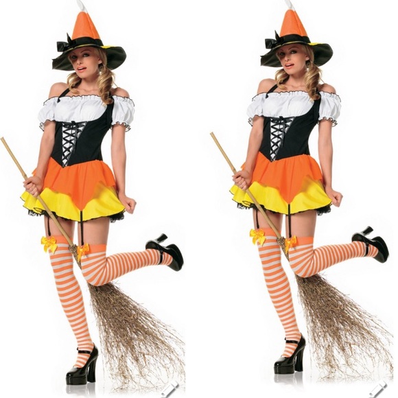 3 pc Kandy Korn Witch Halloween Costume - Picture 2 of 4