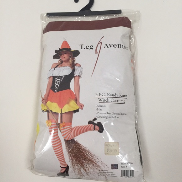 3 pc Kandy Korn Witch Halloween Costume - Picture 3 of 4