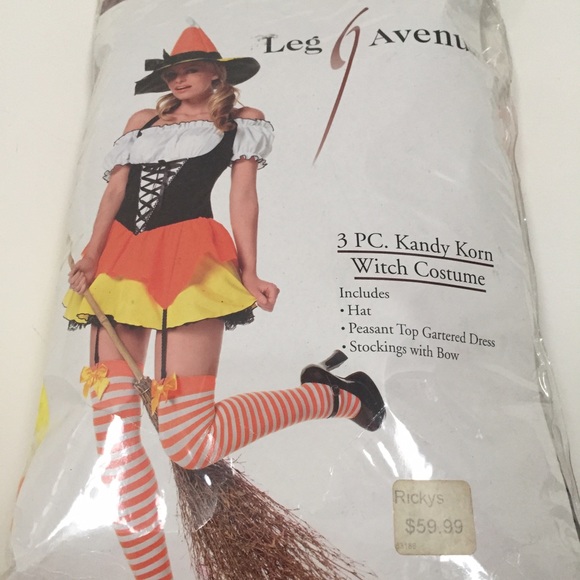 3 pc Kandy Korn Witch Halloween Costume - Picture 4 of 4