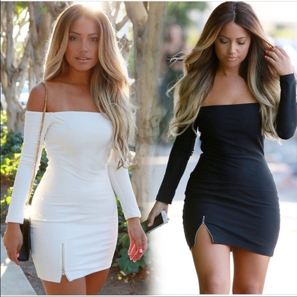 🌙 1 left! Sexy Bodycon Dress with Zipper🤘🏼