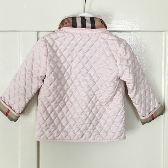 Burberry Girls Check Detail Diamond Quilted Jacket - Picture 2 of 4