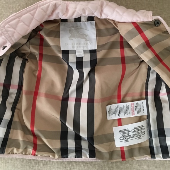 Burberry Girls Check Detail Diamond Quilted Jacket - Picture 3 of 4