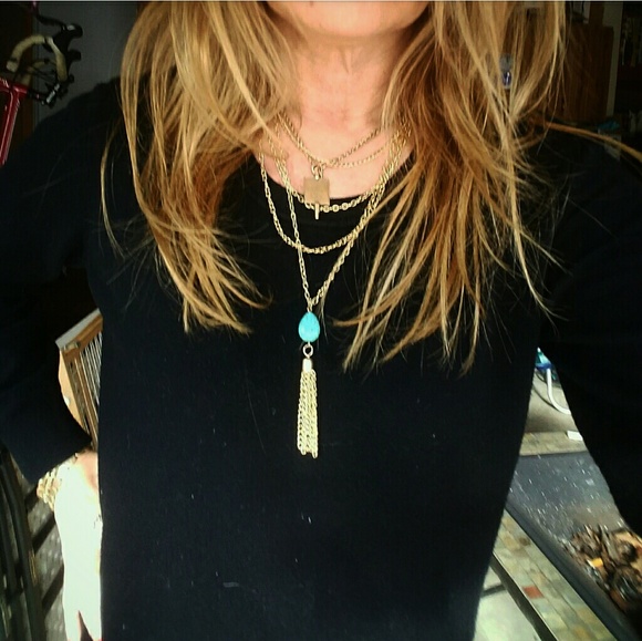 Jewelry | Stone Pendant Tassel Layered Necklace - Picture 4 of 8