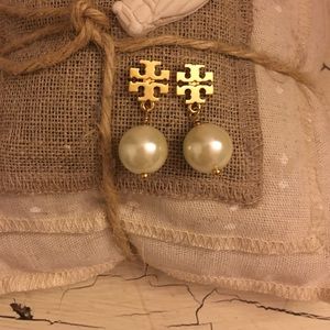 Tory Burch Pearl Drop Earrings